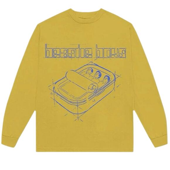 BEASTIE BOYS Hello Nasty Sketch Yellow Longsleeve Tee Size L or 2XL New w/o Tag - Picture 2 of 7